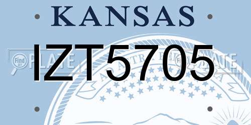 IZT5705 Kansas License Plate