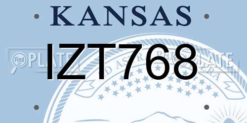 IZT768 Kansas License Plate
