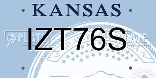IZT76S Kansas License Plate