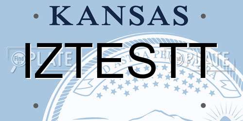 IZTESTT Kansas License Plate