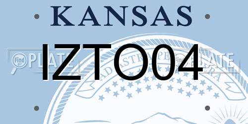IZTO04 Kansas License Plate