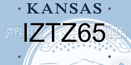 IZTZ65 Kansas License Plate