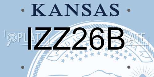 IZZ26B Kansas License Plate