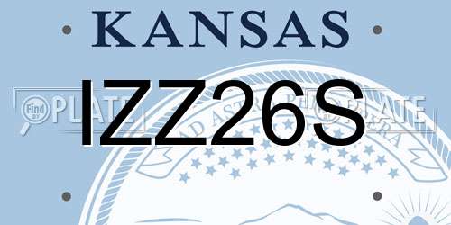 IZZ26S Kansas License Plate