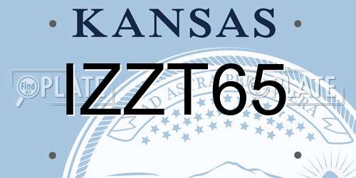 IZZT65 Kansas License Plate