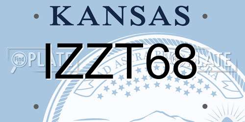 IZZT68 Kansas License Plate
