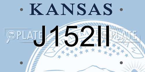 J152II Kansas License Plate
