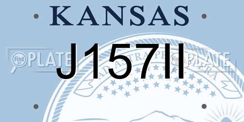 J157II Kansas License Plate
