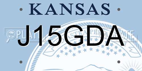 J15GDA Kansas License Plate