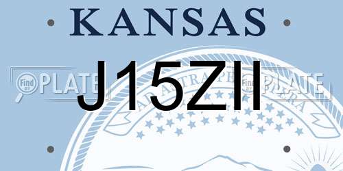 J15ZII Kansas License Plate