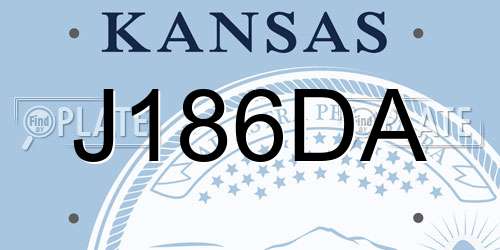 J186DA Kansas License Plate