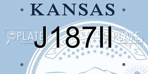 J187II Kansas License Plate