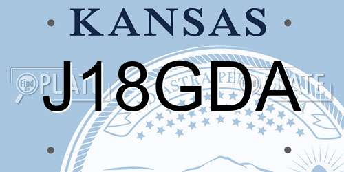 J18GDA Kansas License Plate
