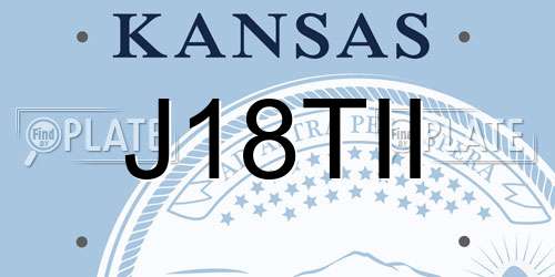 J18TII Kansas License Plate