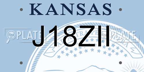 J18ZII Kansas License Plate