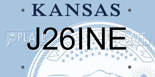 J26INE Kansas License Plate
