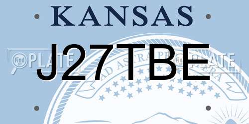 J27TBE Kansas License Plate