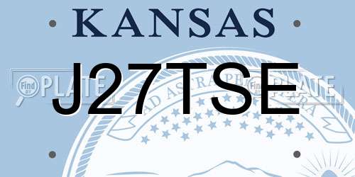 J27TSE Kansas License Plate
