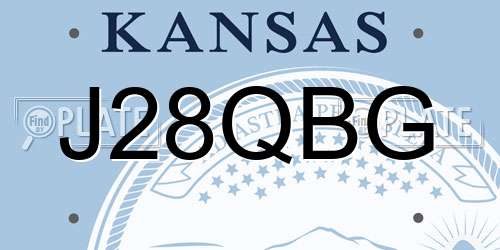 J28QBG Kansas License Plate