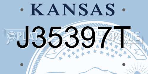 J35397T Kansas License Plate
