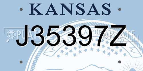 J35397Z Kansas License Plate