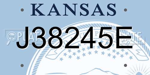 J38245E Kansas License Plate