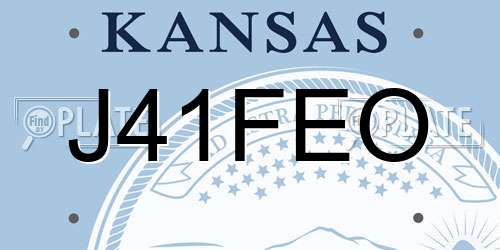 J41FEO Kansas License Plate