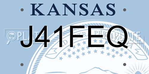 J41FEQ Kansas License Plate