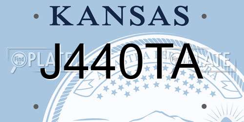 J440TA Kansas License Plate