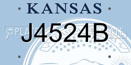J4524B Kansas License Plate