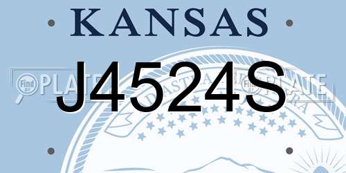 J4524S Kansas License Plate