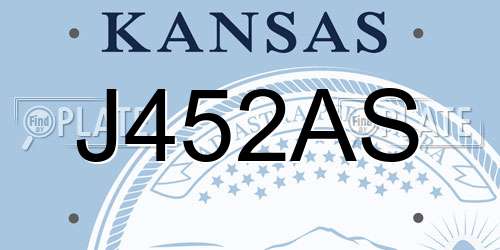 J452AS Kansas License Plate