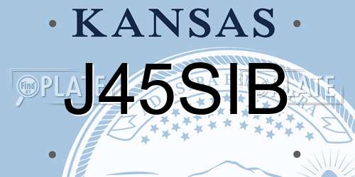 J45SIB Kansas License Plate