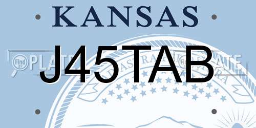 J45TAB Kansas License Plate