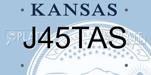 J45TAS Kansas License Plate