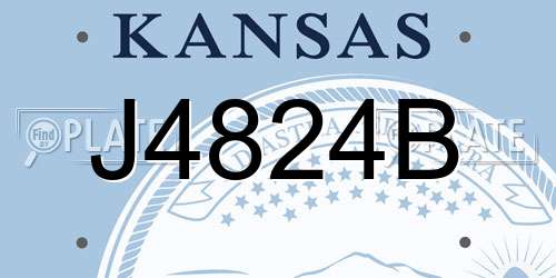J4824B Kansas License Plate