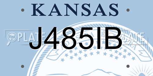 J485IB Kansas License Plate