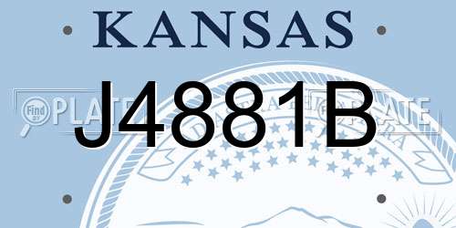J4881B Kansas License Plate
