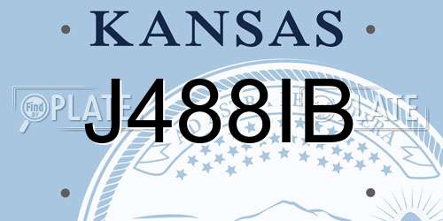 J488IB Kansas License Plate