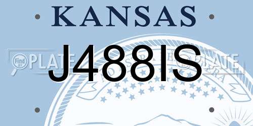 J488IS Kansas License Plate