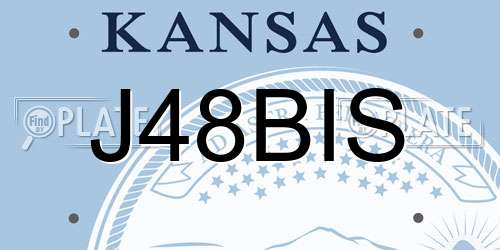 J48BIS Kansas License Plate