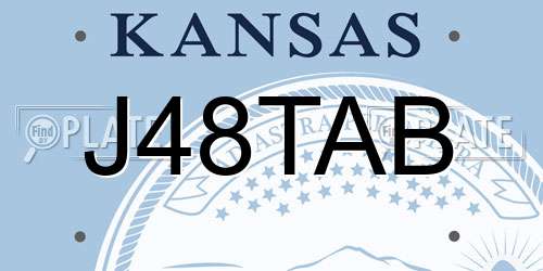 J48TAB Kansas License Plate