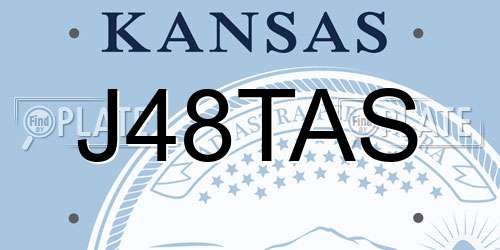 J48TAS Kansas License Plate