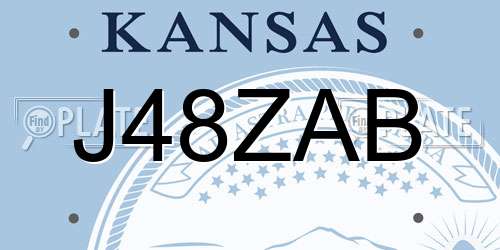 J48ZAB Kansas License Plate