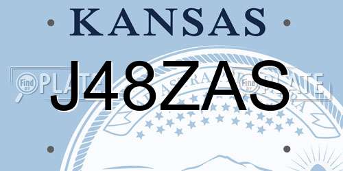 J48ZAS Kansas License Plate