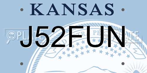 J52FUN Kansas License Plate