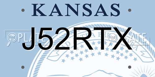 J52RTX Kansas License Plate
