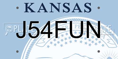 J54FUN Kansas License Plate