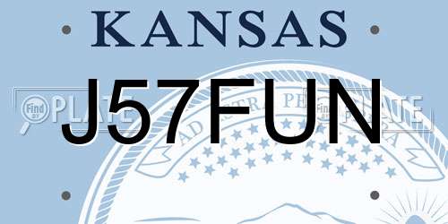 J57FUN Kansas License Plate