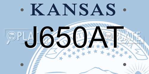 J650AT Kansas License Plate